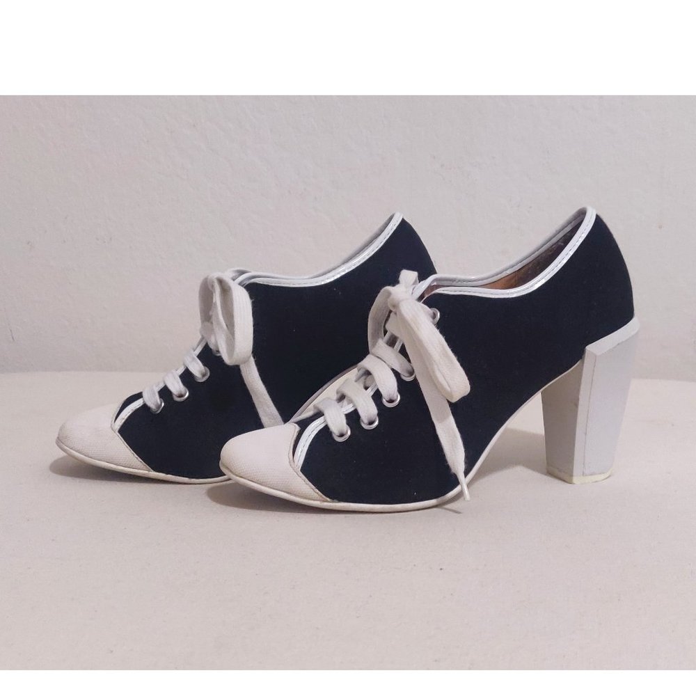 Bronx Lace Up Sneaker Block Heels